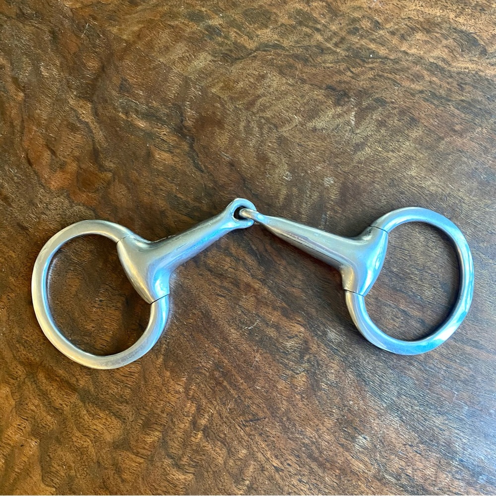 English Snaffle Bit Eggbutt Hollow Mouth Horse Riding Size 5.25”